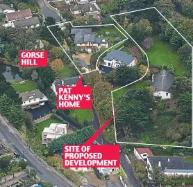  ??  ?? Round one to Kennys: Map of their home and the proposed site