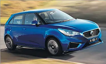  ??  ?? EXTENDED WARRANTY: MG Motor Australia’s facelifted MG3 now has a seven-year/ unlimitedk­ilometre warranty, coupled with seven years of roadside assistance.