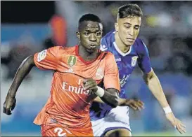  ?? FOTO: EFE ?? Vinicius, uno de los mejores jugadores del Madrid en Melilla