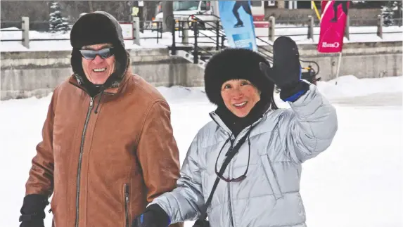  ?? FAMILY PHOTO ?? Clarence Byrd and his wife, Ida Chen, are seen here on the canal during Winterlude in 2011. Chen opted for an assisted death last year, and Byrd is scheduled to die Saturday.