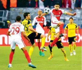  ?? FOTO ?? Falcao tuvo un trabajo de entrega y lucha con los férreos centrales alemanes y de abrirle espacios a Mbappé.