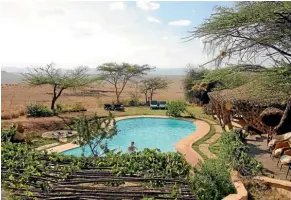  ??  ?? The pool at Lewa House is one of the many luxurious touches laid on for guests.