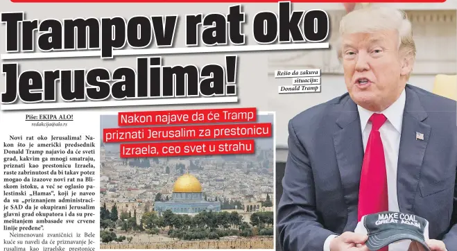  ??  ?? Rešio da zakuva
situaciju: Donald Tramp