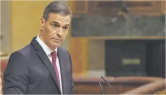  ?? E.P. ?? El presidente del Gobierno, Pedro Sánchez, en el Congreso de los Diputados.