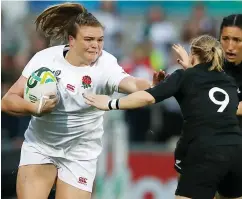  ??  ?? Fine tournament: Sarah Bern hands off the Black Ferns