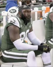  ?? THE ASSOCIATED PRESS ?? Defensive lineman Muhammad Wilkerson, who was suspended for Sunday’s game in New Orleans due to repeated lateness, has likely played his last game for the Jets.