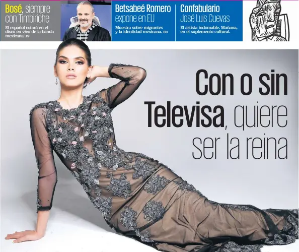  ??  ?? Un tiempo tomó en el CEA de Televisa pero ahora las clases de Denisse son personales y se prepara para Miss Universo 2018 con el apoyo sólo de Lupita Jones.