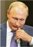  ?? Foto: Mikhail Svetlov, dpa ?? Sinkende Sympathie Werte: Wladimir Putin.Präsident