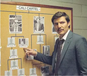  ?? — NETFLIX ?? Pedro Pascal stars as DEA agent Javier Pena in Narcos.
