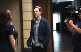  ??  ?? Cumberbatc­h on location during the film’s five-week shoot