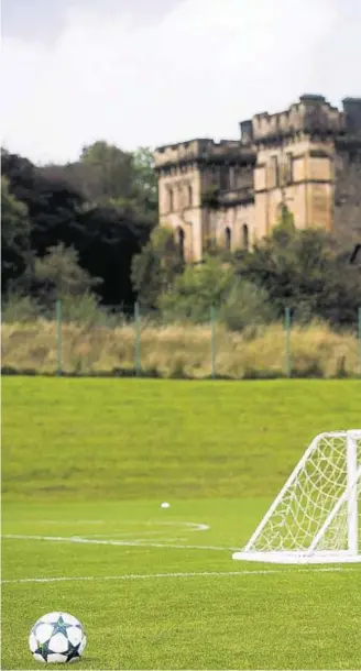  ??  ?? BIG NIGHT: Celtic manager Brendan Rodgers takes training at Lennoxtown prior to tonight’s Champions League match against Manchester City