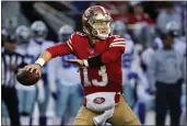  ?? JOSIE LEPE — THE ASSOCIATED PRESS ?? San Francisco 49ers quarterbac­k Brock Purdy passed for 214yards and committed no turnovers in Sunday's 19-12 win over the Dallas Cowboys.