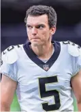  ?? STEPHEN LEW/USA TODAY SPORTS ?? Punter Nolan Cooney was one of the Saints’ final roster cuts before the start of the 2021 season.