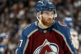  ?? AARON ONTIVEROZ — THE DENVER POST ?? Avalanche center J.T. Compher has 38points with 11goals in 55games and is averaging more points per game than in any previous season of his career.