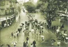  ?? HT ?? A flooded street in Mumbai, 2017. Nations must work towards developing risk management strategies, which place vulnerabil­ity of people and systems at their core