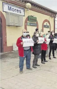  ?? CD MORÉS ?? Protesta ciudadana en la localidad de Morés.