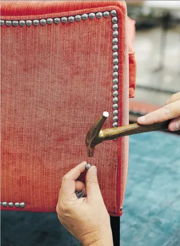 ?? ETHAN ALLEN ?? A custom nailhead trim is applied to Ethan Allen’s Grace Chair, which is carefully tailored by hand.