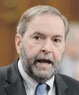  ?? ADRIAN WYLD/THE CANADIAN PRESS ?? NDP leader Tom Mulcair says that calling for oversight of anti-terror measures would not amount to ‘red tape.’
