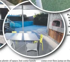  ?? Pictures: MARK WILSON ?? PLAYGROUND: Highton’s 116118 Rivergum Drive has its own inground trampoline, infinity pool, pizza oven and turf soccer pitch in the backyard.