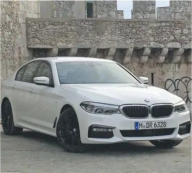  ?? — DAVID BOOTH/DRIVING.CA ?? The lighter 540i sDrive sedan delivers the proverbial magic carpet ride. It will start at $69,000 when it arrives in Canada in February 2017.