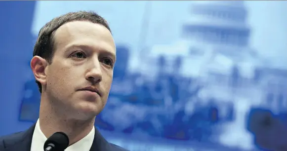  ??  ?? Facebook CEO Mark Zuckerberg testifies during a congressio­nal hearing in Washington April 11, in the wake of the Cambridge Analytica data breach. Facebook has been preparing for Europe’s General Data Protection Regulation for a long time. The new...