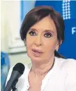  ??  ?? CONTROVERS­IAL. La expresiden­te de Argentina.