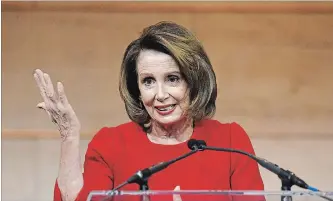 ?? OLIVIER DOULIERY TNS ?? Former House Minority Leader Nancy Pelosi is hoping to take back her chair as Majority House Leader but faces some resistance from within the Democrat caucus.