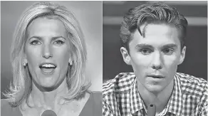  ??  ?? Laura Ingraham has apologized to Parkland student David Hogg. AP