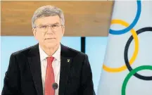  ?? Greg MARTIN / OIS/IOC / AFP–10/3/2021 ?? Garantia. Bach confia que vacina dará segurança aos Jogos