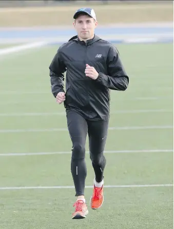  ?? JASON KRYK ?? Windsor’s Nick Falk has been running outdoors in the cold all alone in preparatio­n for the Pan-Am Cross Country Cup in Boca Raton, Fla., on Saturday. Falk will be part of the Canadian contingent at the event.