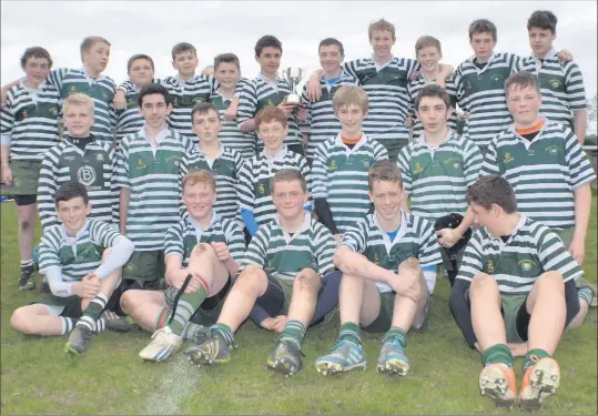 ??  ?? The Greystones RFC U-14 team who defeated Suttonians in the U-14 Metro Cup final.