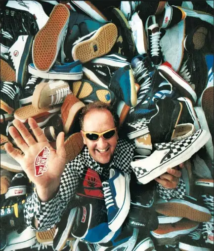  ?? Photog r aphs f rom Vans ?? 1999 The shoes have always been a big part of Steve Van Doren’s life. He’s the son of co- founder Paul Van Doren and Vans’ vice president of events and promotions. He serves as the brand’s unofficial historian and keeper of the family f lame.