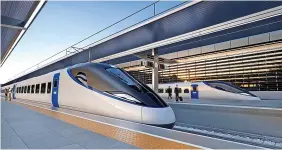  ?? ?? How the new HS2 trains built by Hitachi Rail and Alstom could look