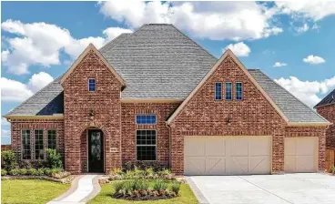  ??  ?? Elyson has new move-in ready homes, including this one-story home by Darling, offering four bedrooms, 3½ baths and a four-car garage. Elyson is at Grand Parkway and FM 529, in Katy ISD.