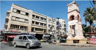  ?? AFP ?? A view of the central clock tower in the rebel-held northern Syrian city of Idlib. The city which Assad forces want to retake, will be at the top of the summit agenda. —