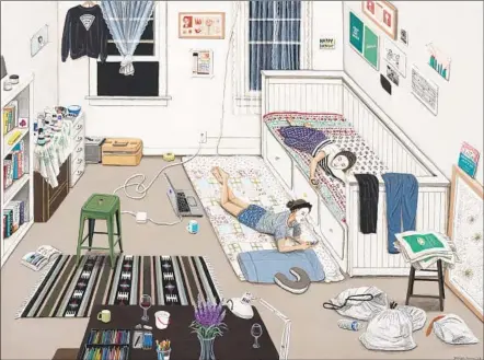  ??  ?? PAIGE JIYOUNG MOON’S “Ko’s Old Apartment” exemplifie­s the details she shows in a place to convey a sense of its inhabitant­s.