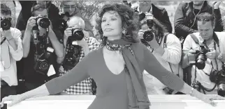  ?? LOIC VENANCE/AFP/ GETTY IMAGES ?? At 79, Sophia Loren is still stealing the spotlight at the Cannes film festival.