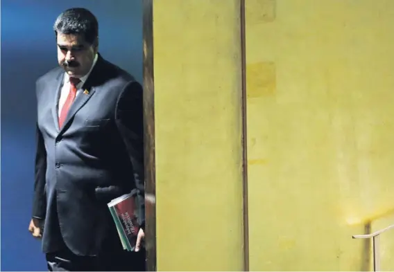  ??  ?? ►Nicolás Maduro llega a la Asamblea General de la ONU, el miércoles, en Nueva York.