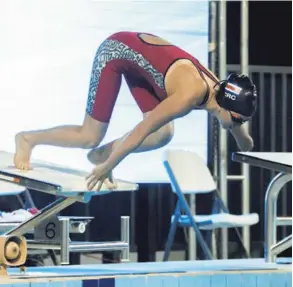  ?? CORTEsÍA cOMiTé OlÍMPicO nAciOnAl ?? Camila Haase durante una competenci­a en los Juegos Paracentro­americanos.