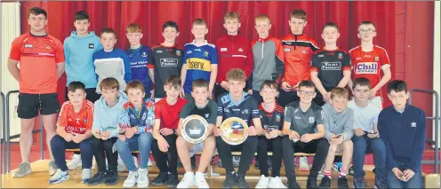  ?? (Pic: John Ahern) ?? Kilworth Araglen Óg U13 players, who received their medals from Niall O’Leary at a presentati­on ceremony held in St. Martin’s National School, Kilworth last Saturday evening.