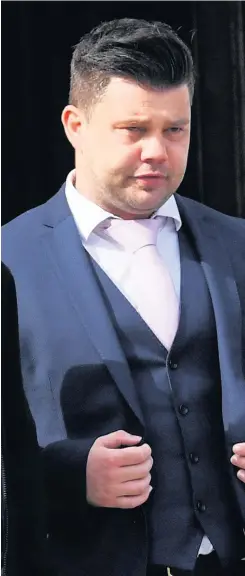  ??  ?? > Christophe­r Jenkins outside Cardiff Crown Court