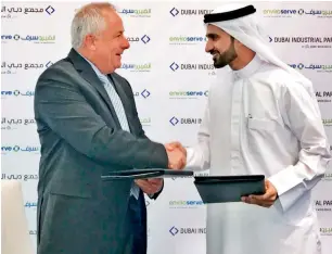  ?? Supplied photo ?? Stuart Fleming and Abdulla Belhoul say the Dh120-million plant will recycle the entire range of endof-life electrical and electronic equipment. —