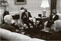  ?? Evan Vucci / Associated Press ?? U.S. Sen. John Cornyn, R-texas, left, was part of President Joe Biden’s meeting on national security issues.