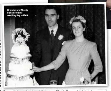  ??  ?? Brendan and Phyllis Corish on their wedding day in 1949.