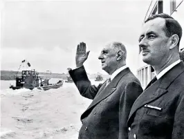  ?? ?? Philippe de Gaulle on the Rhine with his father, then president, on a 1962 visit to West Germany