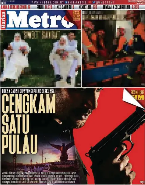  ??  ?? LAPORAN muka depan Harian Metro, 3 September lalu.