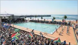  ??  ?? UNDER CONSTRUCTI­ON: This is an artist’s impression of what Durban’s Rachel Finlayson pool will look like when it hosts the Commonweal­th Games in 2022.
