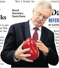 ??  ?? Brexit Secretary David Davis
