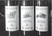  ??  ?? Montecuoll­o recommends three wines from Ar.Pe.Pe.