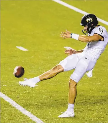  ?? JOHN GLASER ?? Wake Forest’s Dom Maggio, a Monkton native, signed a free-agent deal with the Ravens.